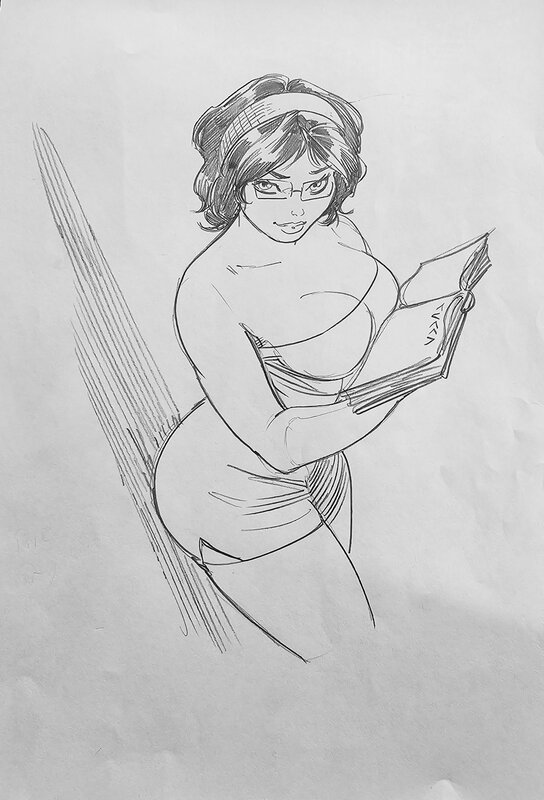 Annie va à la Fac by Vincenzo Cucca - Original Illustration