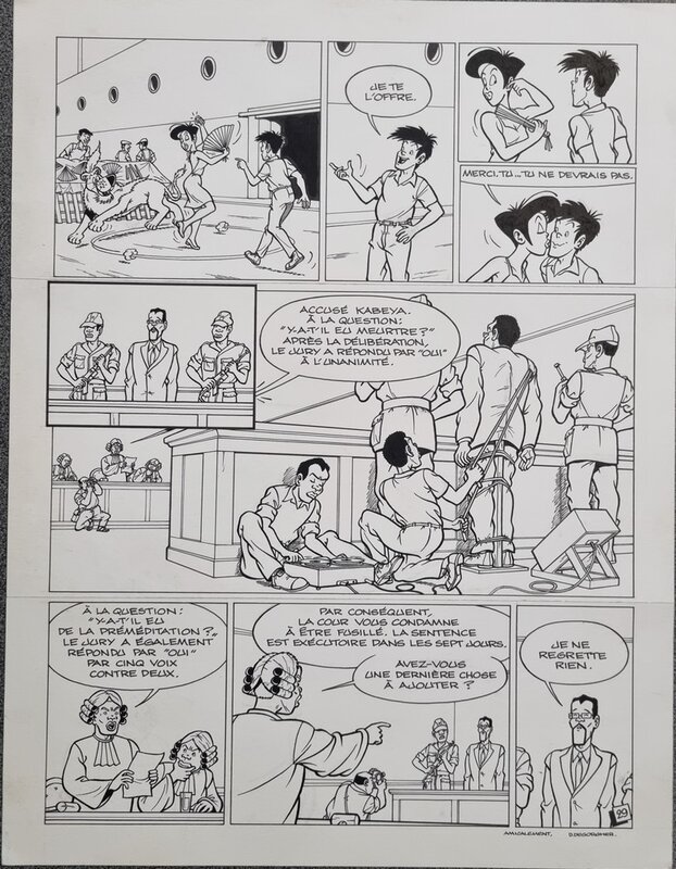 En vente - Jimmy Tousseul par Daniël Desorgher - Planche originale