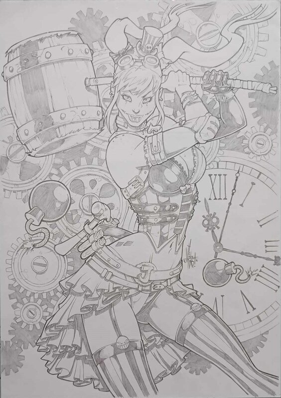 Harley Queen par Vinz El Tabanas - Illustration originale