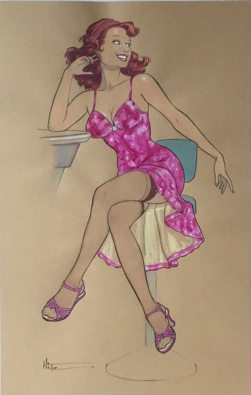 Pin-Up by Patrick Hitte - Original Illustration