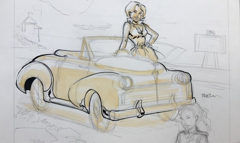 Félix Meynet, Voiture de Collection - Illustration originale