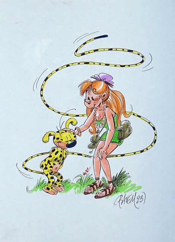 En vente - Batem, Marsupilami 5 - Baby prinz - Dédicace