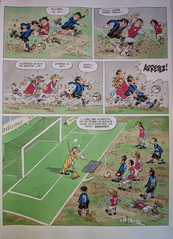 Gürçan Gürsel, Les foot furieux - planche originale - Planche originale