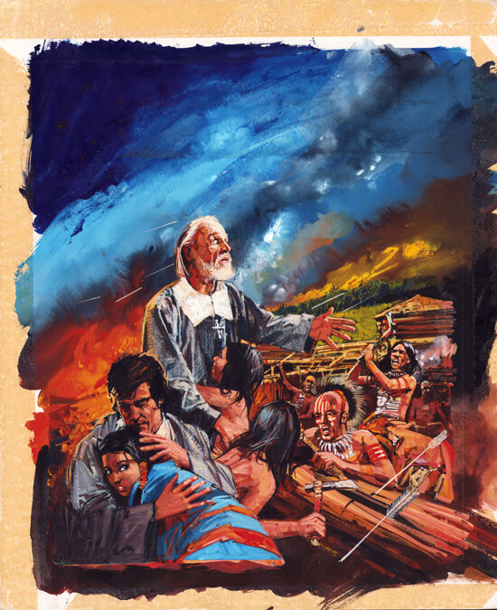 Mike Codd | 1970 | Cover Look and Learn 465 Their lives at stake! - Original Cover