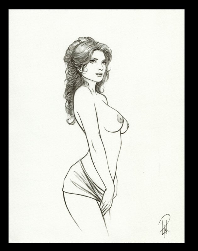Pin up 2nd empire by Laurent Paturaud - Original Illustration