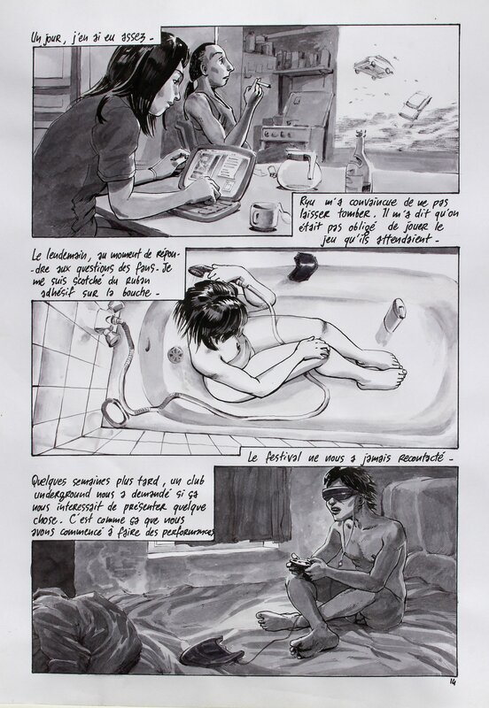 Otaku page 14 par Ivan Brun - Planche originale