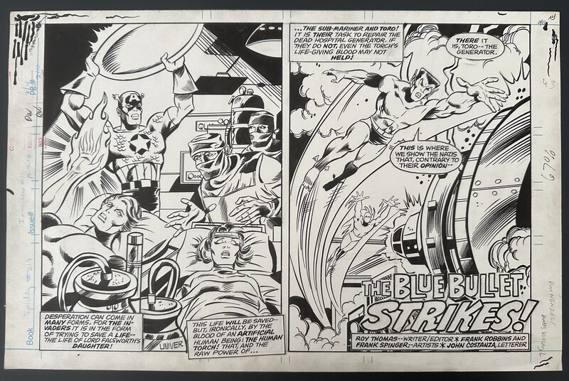 For sale - David Wenzel, Mike Esposito, Dave Wenzel Planche Originale Super Spider-Man and the Titans #219 - 1977- 27X40 cm - Comic Strip