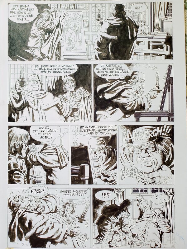 Jean-Yves Mitton, THE PHANTOM   T3 MORT A BRUGES / LE SECRET DE LA CATHEDRALE - Planche originale