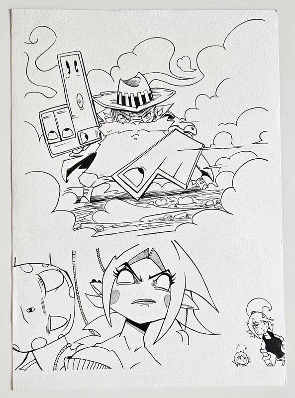 oTTami, Planche Encrée Manga Dofus Arena Tome 4 - Planche originale