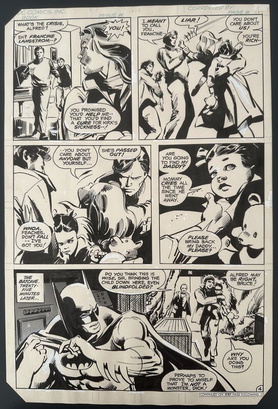 En vente - Gene Colan, Klaus Janson, Gene Colan Planche Originale Batman #348 page 4  1982  27,5X40,5 CM - Planche originale