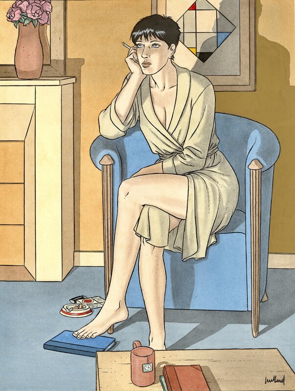 André Juillard, Le cahier bleu - illustration - Illustration originale