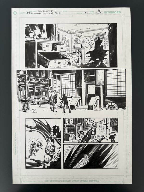 Ron Wagner, Bill Reinhold, Ron Wagner Planche Originale Batman Legends of the Dark Knight #202 page 11   2006  28,5X43,5 CM - Comic Strip