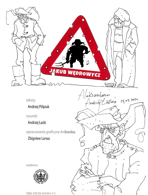 Andrzej Łaski, Jakub Wędrowycz - Artbook - dedicace - Sketch