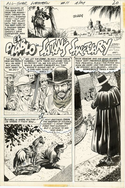 Gray Morrow, All-Star Western 11 Page 1 - Planche originale