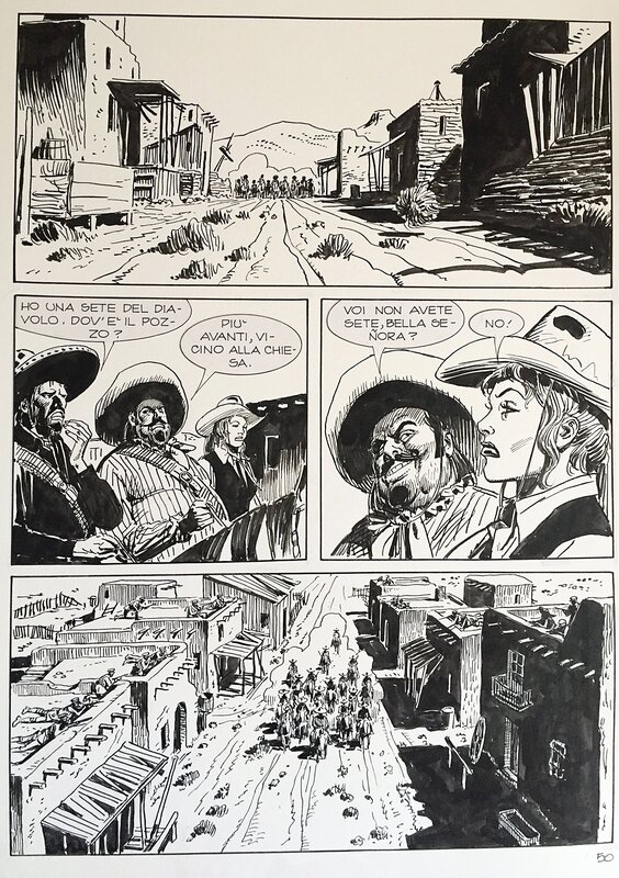 José Ortiz, Claudio Nizzi, Galep, Gianluigi Bonelli, Ortiz, Tex#541,Il tresoro della miniera , planche n°50, 2005. - Planche originale