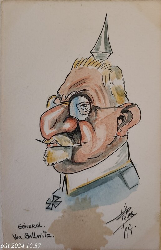 René Pellos, Général Von Gallwitz - Original Illustration