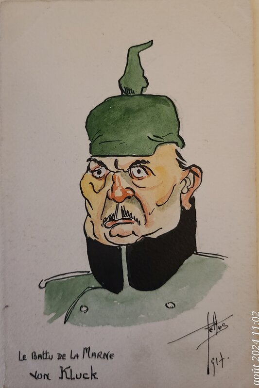 René Pellos, Le battu de la Marne, Von Kluck - Illustration originale