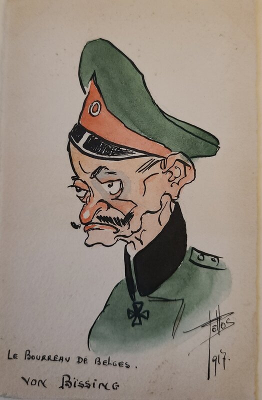 René Pellos, Le bourreau des Belges, Von Bissing - Planche originale