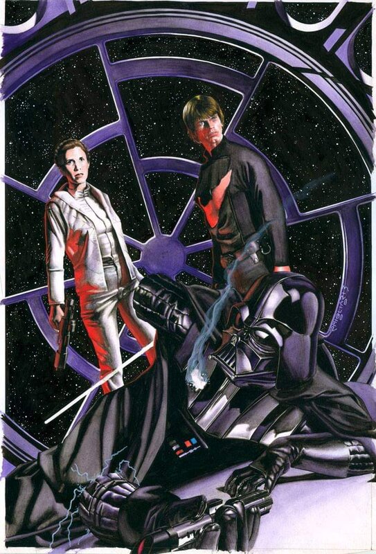 En vente - Rodolfo Migliari, Star Wars Infinities Return of the Jedi Cover SOLD - Couverture originale