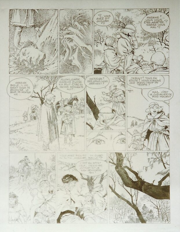 En vente - Hermann, Les tours de Bois Maury - Planche originale