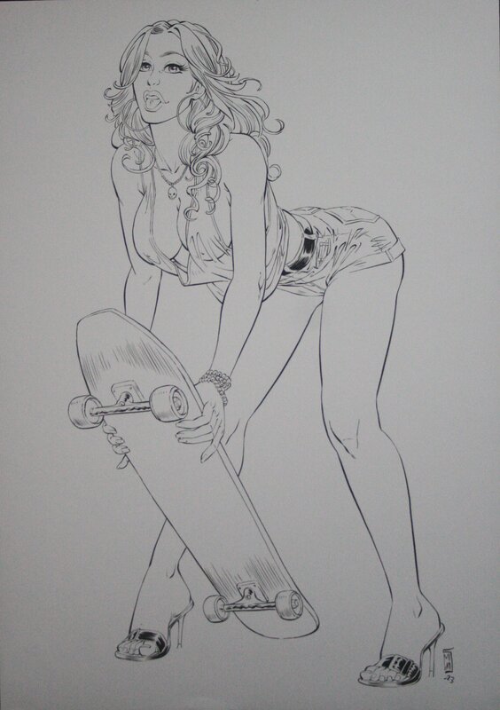 Skater Girl par Mika - Illustration originale