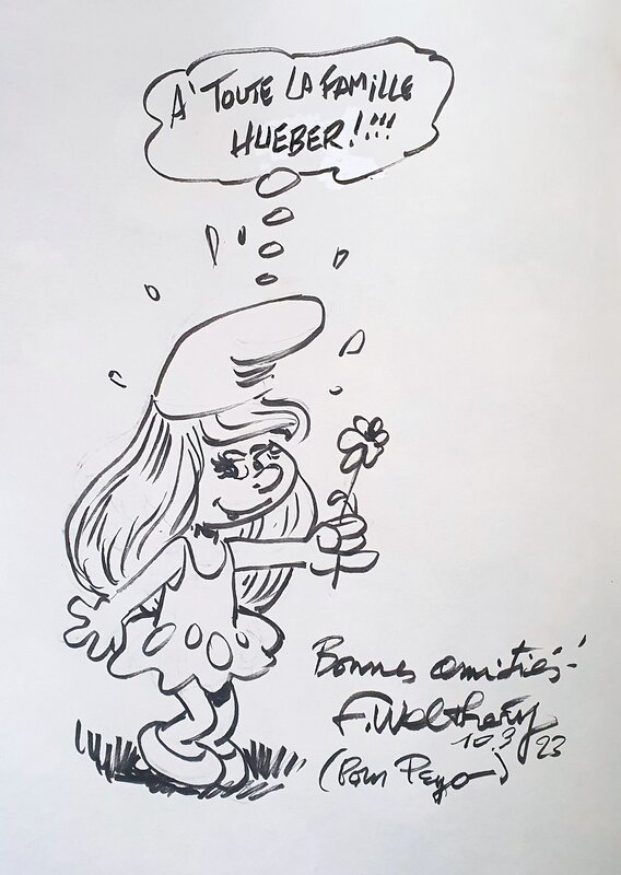 Dédicace Schtroumpfs - François Walthéry - Sketch