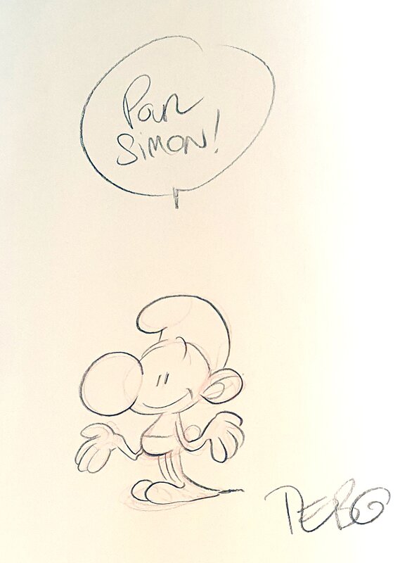 Dédicace Schtroumpfs - Tébo - Sketch
