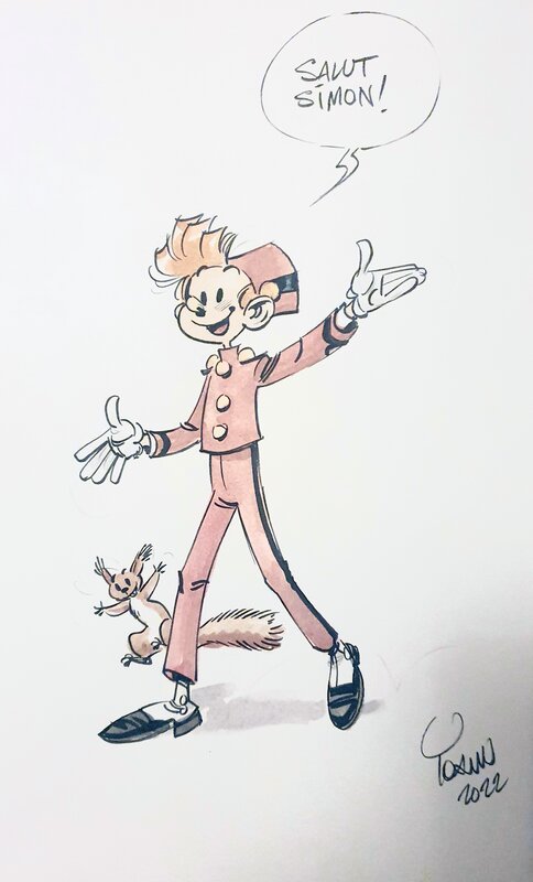 Dédicace Spirou - Yoann - Sketch