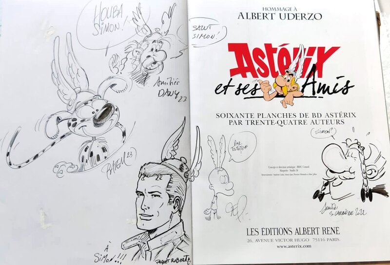 Batem, Zep, Robert Paquet, Dany, Serge Carrère, Dédicaces multiples Asterix - Batem/Dany/Serge Carrère/Studio Graton/Zep - Dédicace