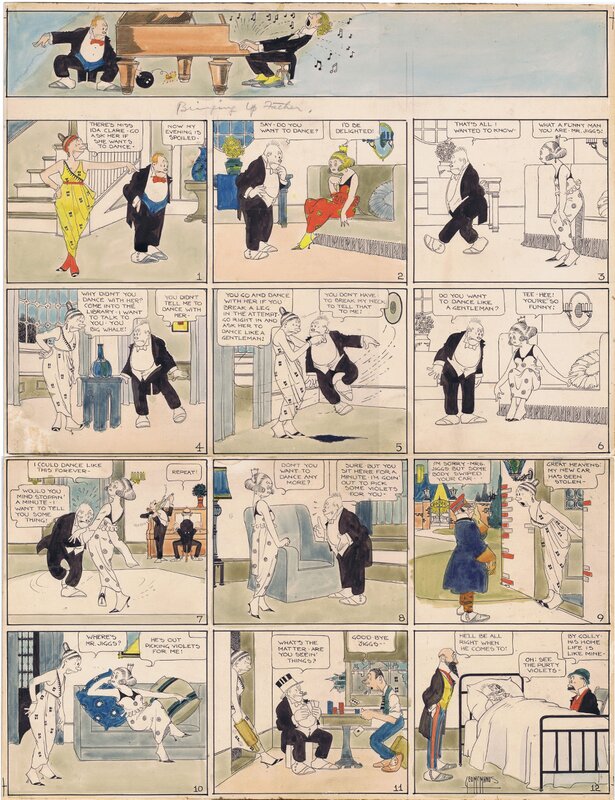 Bringing Up Father Sunday March 28th, 1920 by Geo McManus - Planche originale