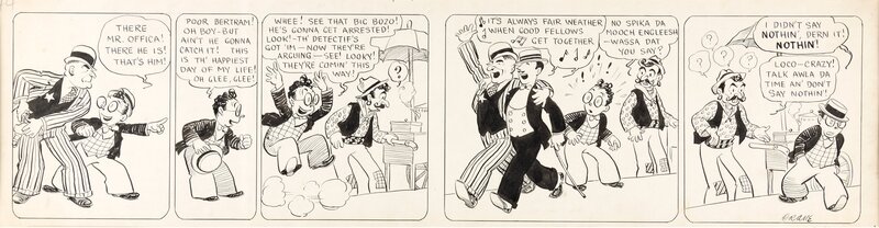 Wash Tubbs daily by Roy Crane 6/3/24 - Planche originale