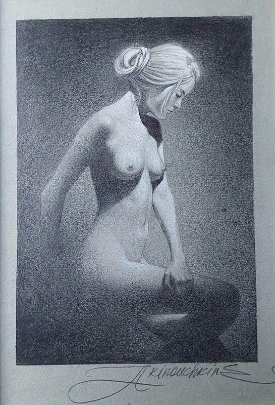 Jeune femme nue par Andréi Arinouchkine - Illustration originale