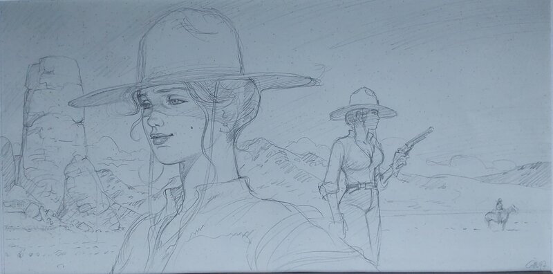 Jean Giraud, Gir, Moebius, Blueberry  : Chihuahua Pearl - Original Illustration