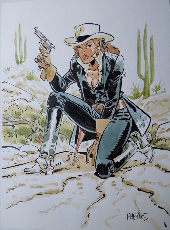 Félix Meynet, Sauvage : Agnès de Salm-Salm - Illustration originale