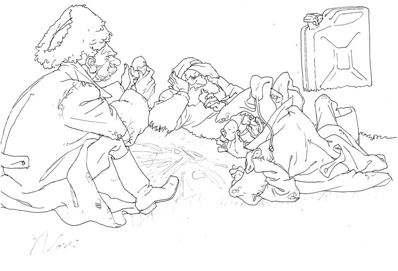 Andrzej Łaski, Andrzej Pilipiuk, Jakub Wędrowycz - Callendrier 2015 - Septembre - Illustration originale