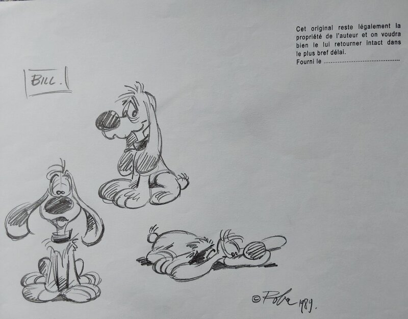 Jean Roba, Boule et Bill : Bill - Original Illustration