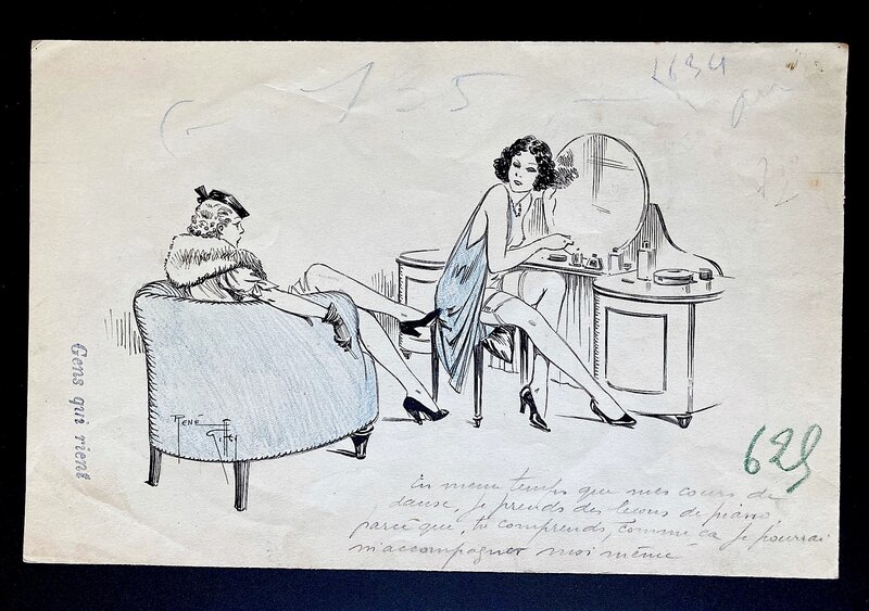 Causeries par René Giffey - Illustration originale