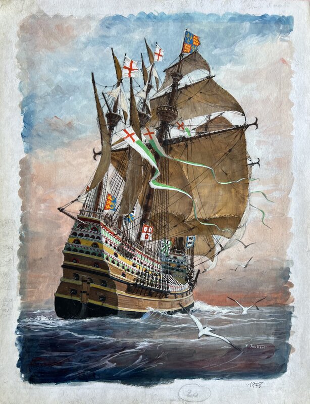 Pierre Joubert, Caraque du 16ème siècle - Original Illustration