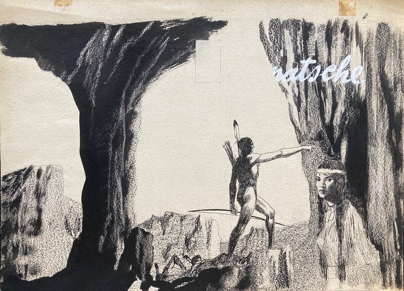 Peaux-Rouges by Karel Thole - Original Illustration