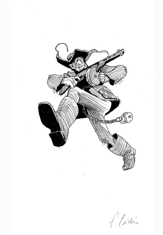 Andrzej Łaski, Andrzej Pilipiuk, Jakub Wędrowycz - Projet sur t-shirt - Illustration originale