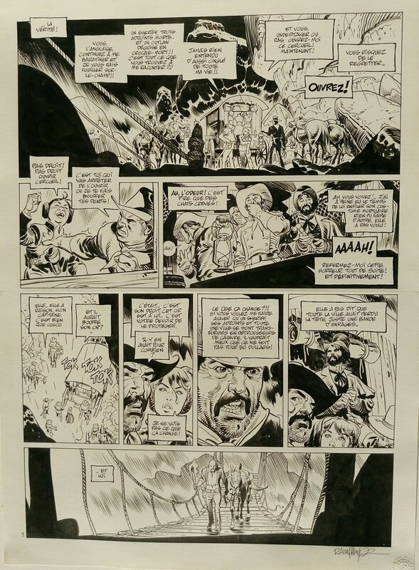 En vente - Ralph Meyer, Xavier Dorison, Undertaker Tome 2 La danse des vautours - Planche originale