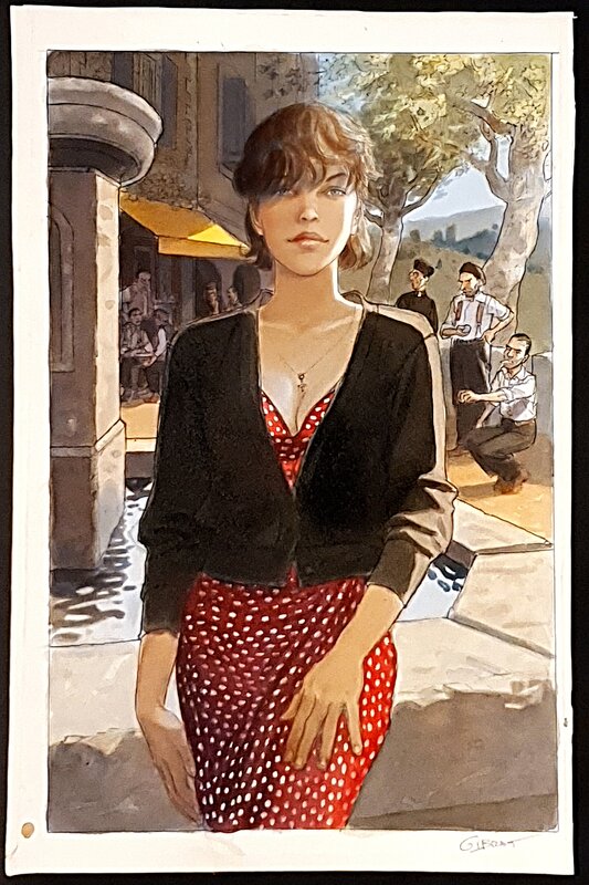 Jean-Pierre Gibrat, Cécile à la fontaine - Illustration originale