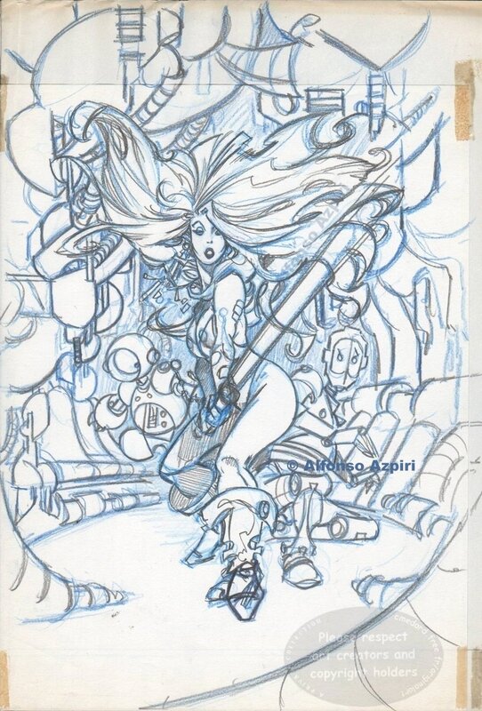Alfonso Azpiri, Azpiri, Cimoc N° 165 Cvr Study by Alfonso Azpiri - Original art