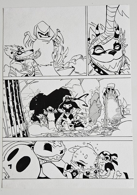 En vente - oTTami, Planche Encrée Manga Dofus Arena Tome 4 - Planche originale