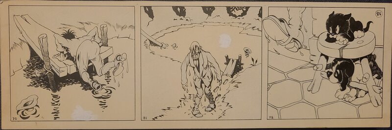 Edmond-François Calvo, Strip de Coquin le petit cocker - Planche originale