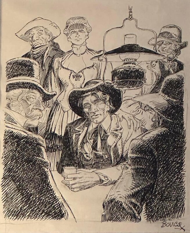 Bouncer - Saloon par François Boucq - Illustration originale
