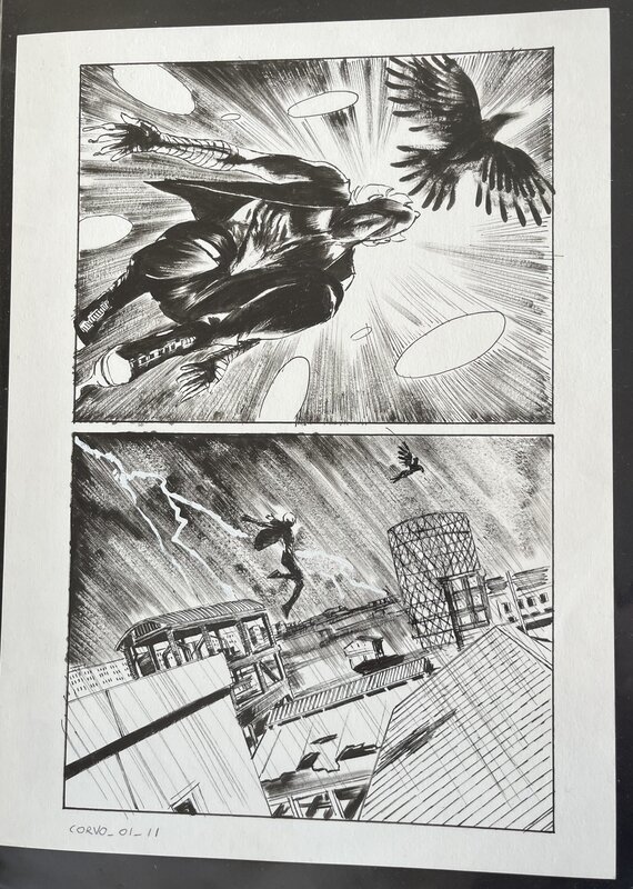 Werther Dell'Edera, The Crow Memento Mori vol 1 pag11 - Planche originale