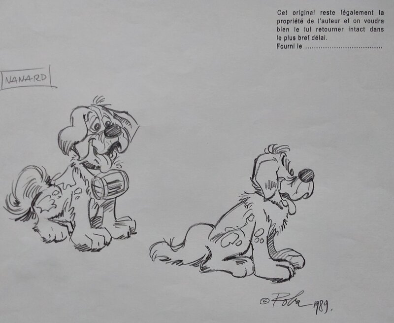 Jean Roba, Boule et Bill : Nanard - Illustration originale