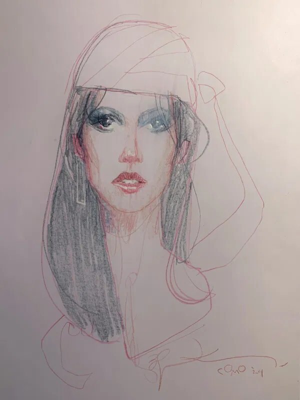 Elektra by Bill Sienkiewicz - Original Illustration