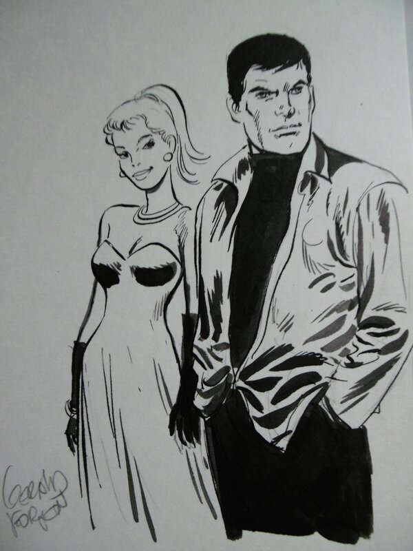 Bob morane by Gérald Forton - Original Illustration